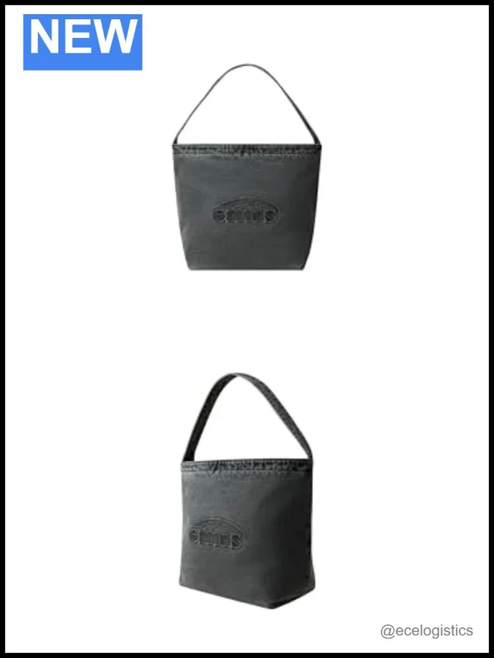 Denim Shoulder Bag Unisex Casual Streetwear Trapezoid Cotton